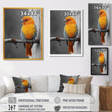 Yellow Chickadee's Bird House Branch - Bird House Home Decor Art