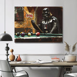 Dark Vader Playing Billiards I - Billiards Canvas Wall Art