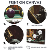 Dark Vader Playing Billiards I - Billiards Canvas Wall Art