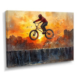 Orange BMX Legacy - Cycling Canvas Wall Art