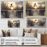 Black Street BMX Bike Tricks - Cycling Canvas Wall Art