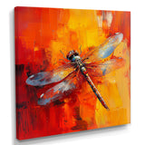 Orange Yellow Dragonfly's Breath - Dragonfly Wall Art Prints