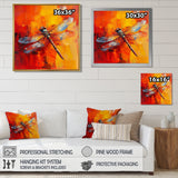 Orange Yellow Dragonfly's Breath - Dragonfly Wall Art Prints