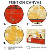 Red And Gold Ping Pong Competition - Sport Pingpong Canvas Wall Art