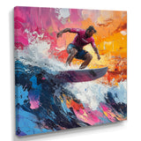 Pink Surfing Competition I - Surfing Canvas Wall Art