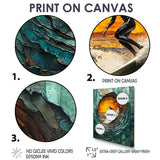 Green Surfing Mosaic - Surfing Canvas Wall Art