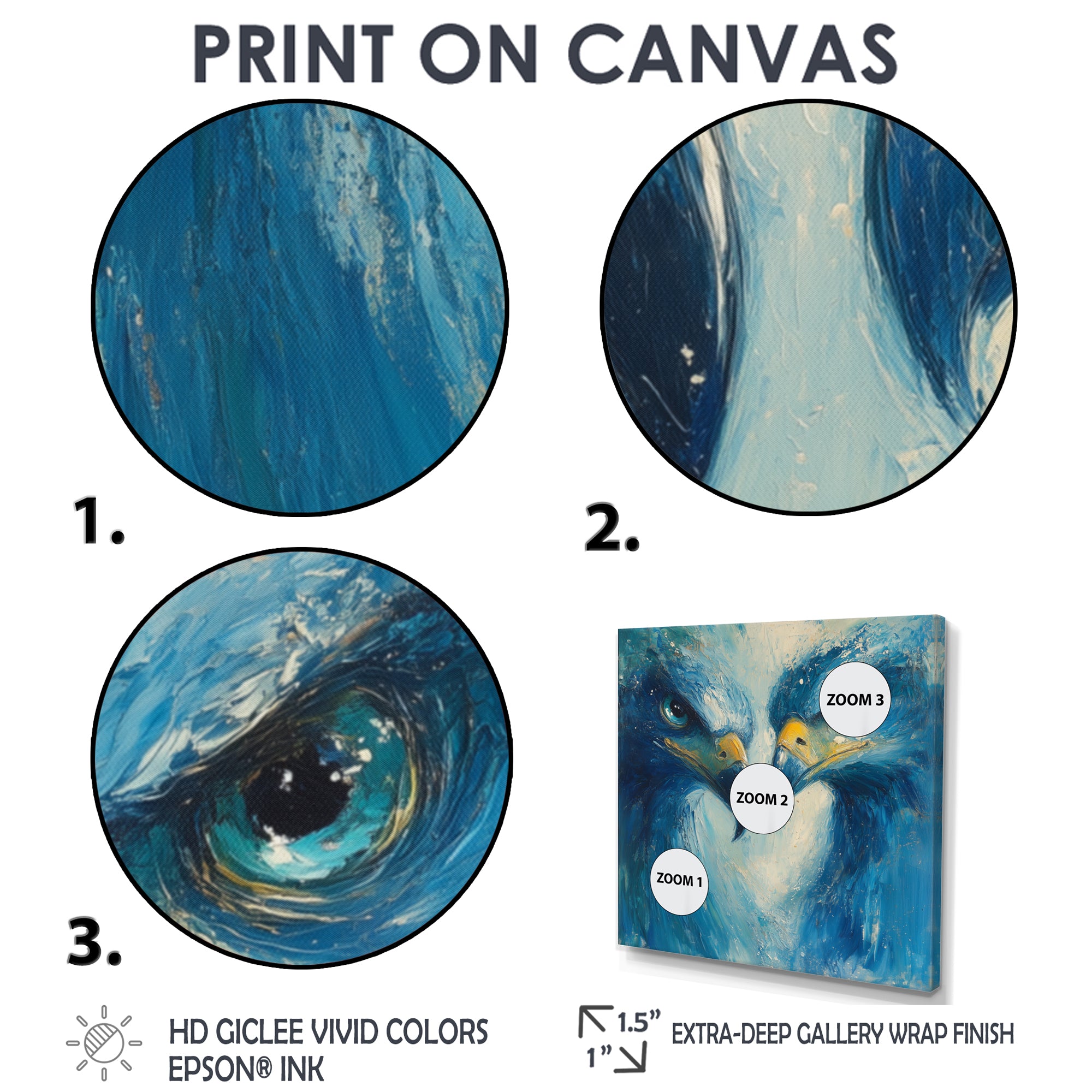 Blue Eagle Odins Eagles - Eagle Home Decor Art