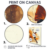 Orange Serving Strong - Volleyball Canvas Wall Art