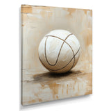 White Volleyball Ballon Minimalism Vibes - Volleyball Canvas Wall Art