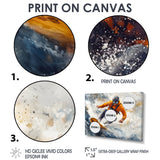 Yellow Wakeboard Big Air Accented With Grey I - Winter Sport Canvas Wall Art