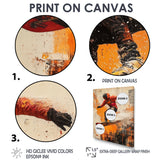 Yellow Wakeboard Big Air Accented With Black - Winter Sport Canvas Wall Art