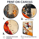 Yellow Wakeboard Big Air Accented With Orange - Winter Sport Canvas Wall Art