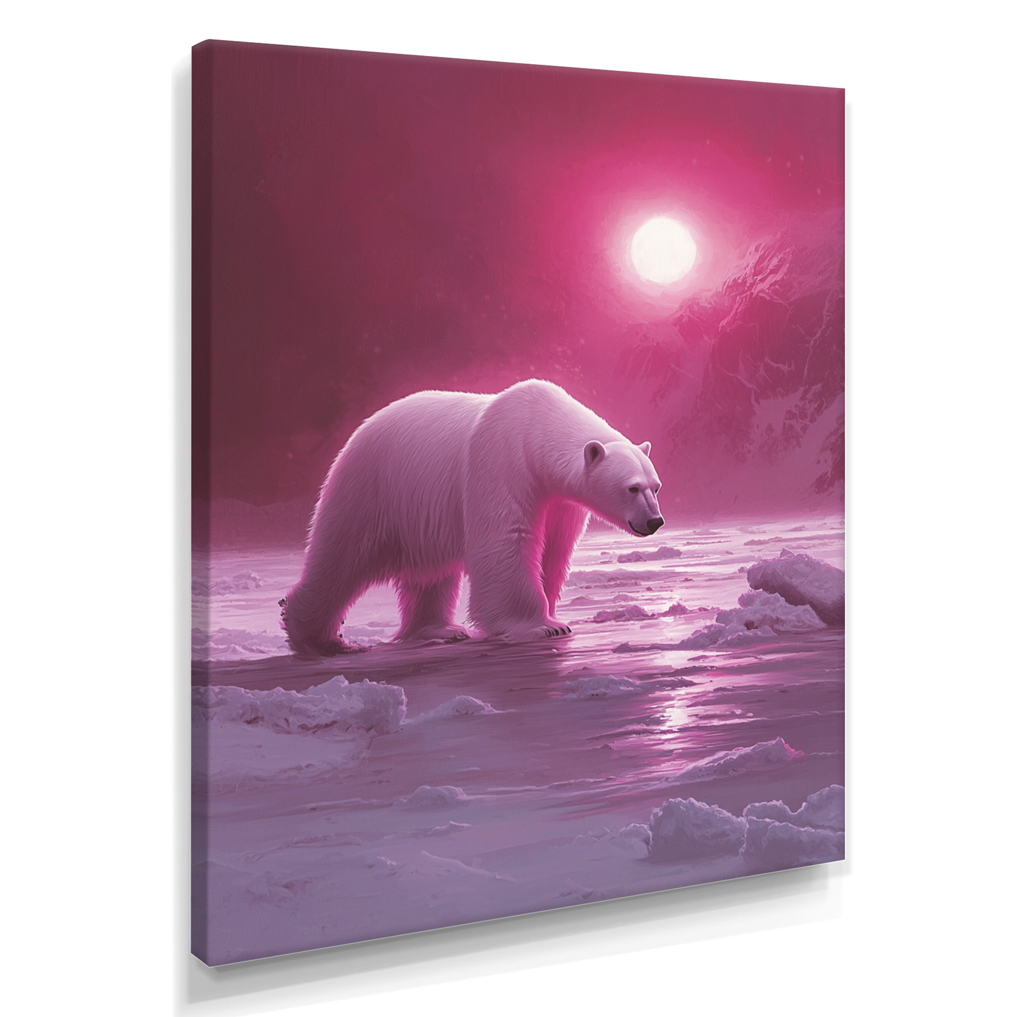 Polar Bear In The Midnight Sun - Bear Wall Decor