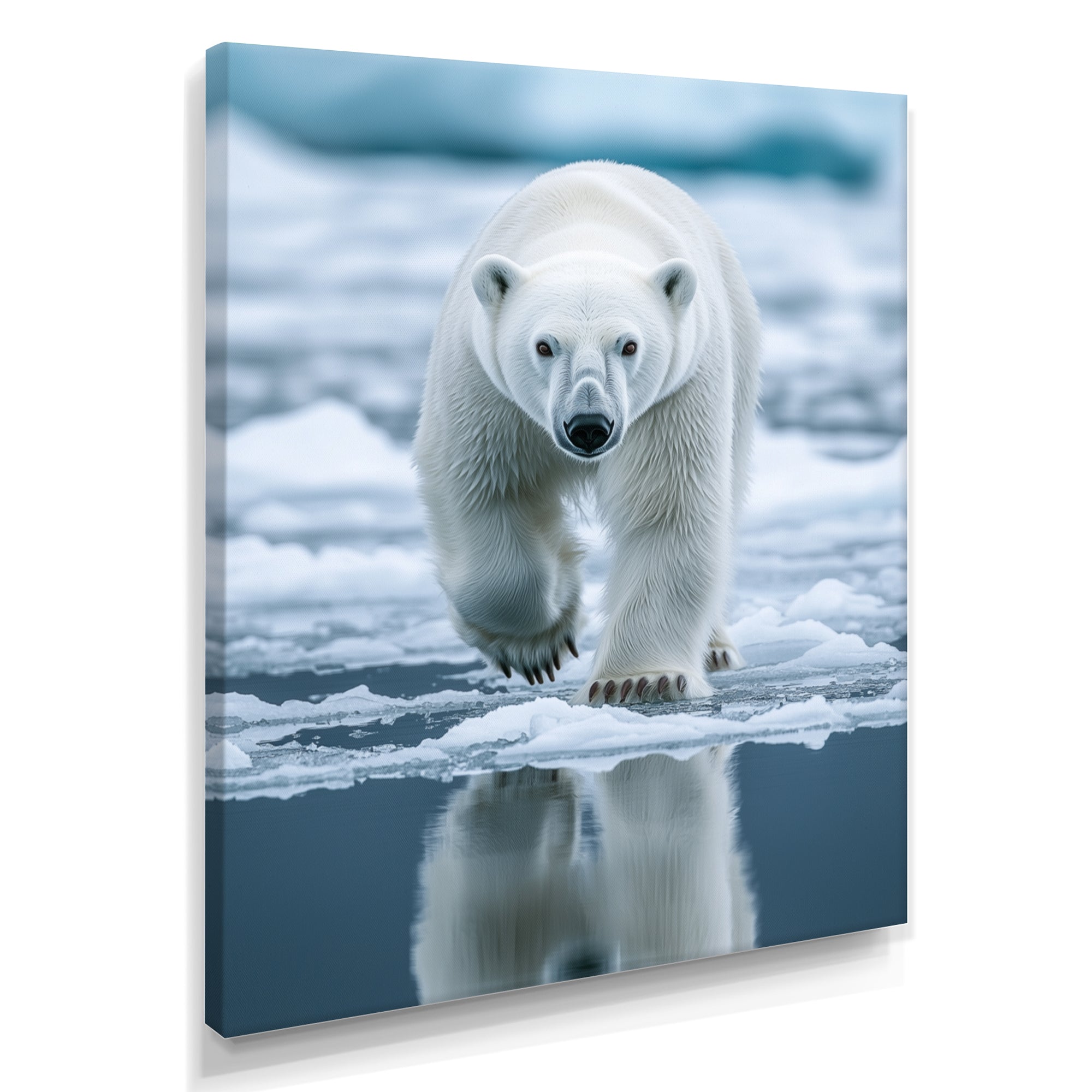Polar Bear On The Ice Floes - Bear Wall Art Prints