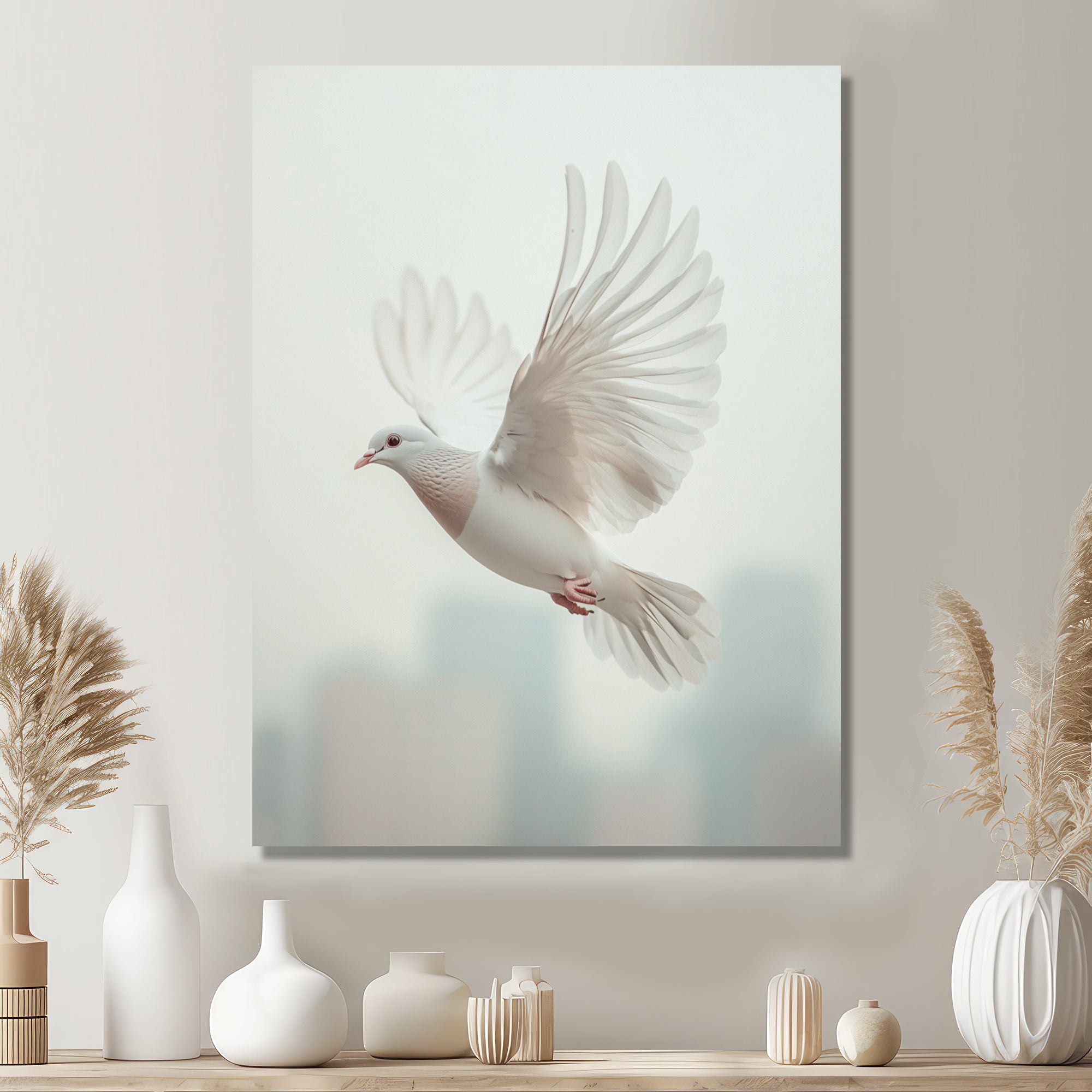 Columbidae Dove In The Urban Sky - Dove Home Decor Art