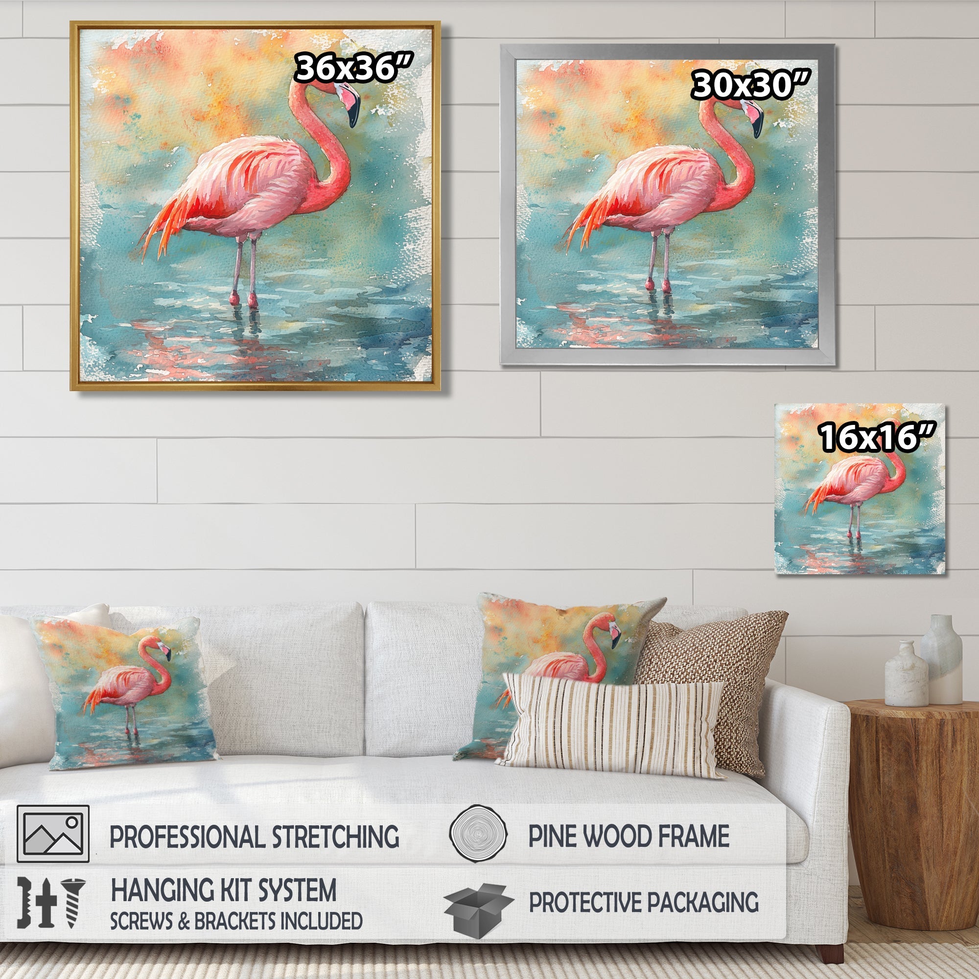 Flamingo Grace - Pink Bird Wall Art