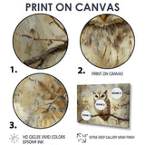 Gentle Owl In Winter - Owl Bedroom Wall Art