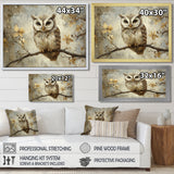 Gentle Owl In Winter - Owl Bedroom Wall Art