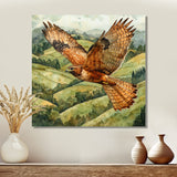 Eagle Hawk Over The Pasture - Bird Wall Art Prints