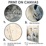 Relaxing Heron In The Marsh - Heron Living Room Wall Art