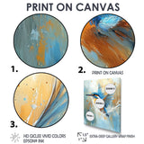 Blue Orange Kingfisher By The River Bird - Bird Living Room Wall Art