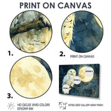 Tranquil Owl In The Moonlight - Owl Living Room Wall Art