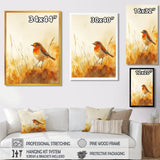 Robin Bird In The Meadow - Bird Bedroom Wall Art