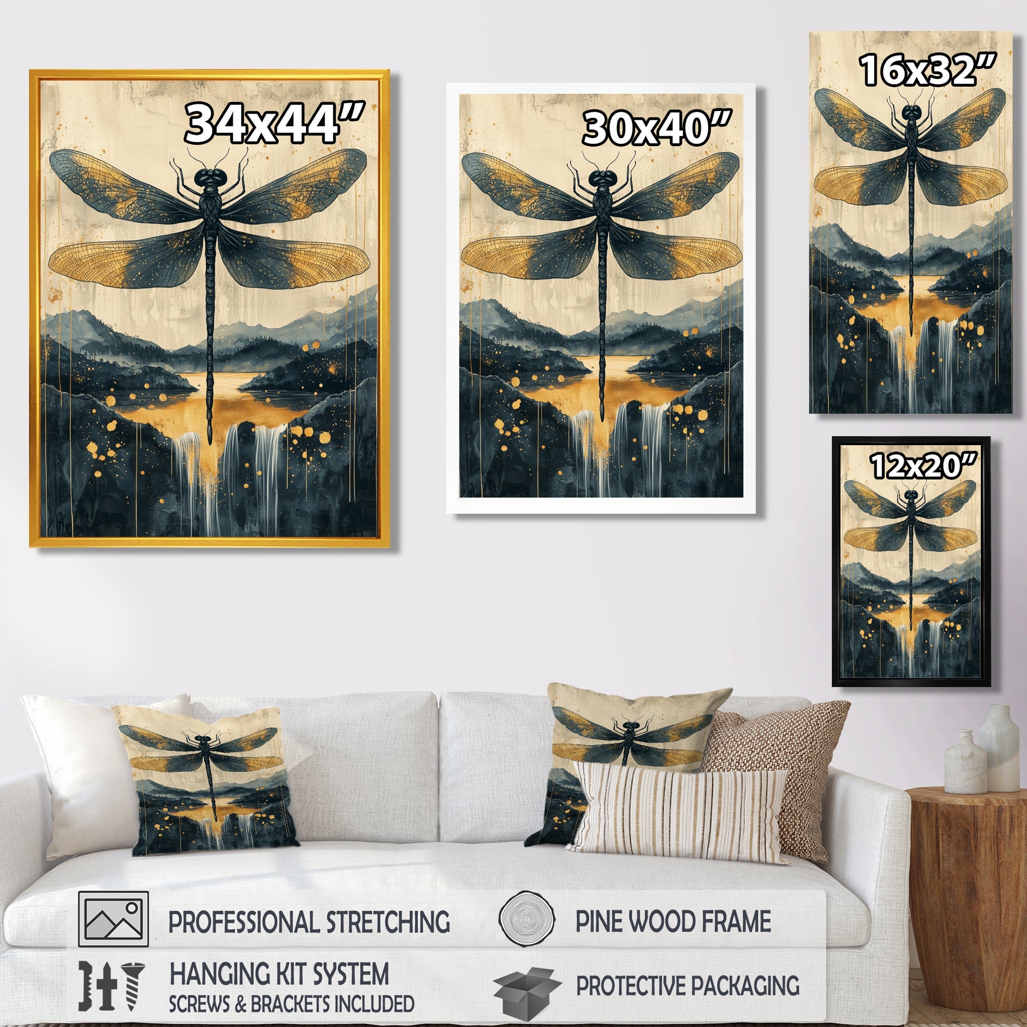 Dragon Whisper Of The Marsh - Dragonfly Canvas Wall Art