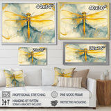 Yellow Dragon Fly Flight Of Elegance - Dragonfly Wall Decor