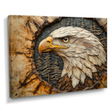 Eagle In A Forest Landscape Slide - Eagle Framed Canvas Art