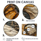 Eagle In A Forest Landscape Slide - Eagle Framed Canvas Art