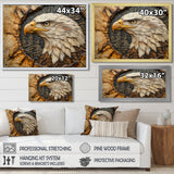 Eagle In A Forest Landscape Slide - Eagle Framed Canvas Art