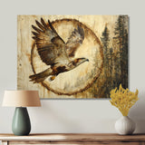 Large Eagle In Forest Flight Of The Hunter - Eagle Bedroom Wall Art