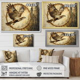 Large Eagle In Forest Flight Of The Hunter - Eagle Bedroom Wall Art