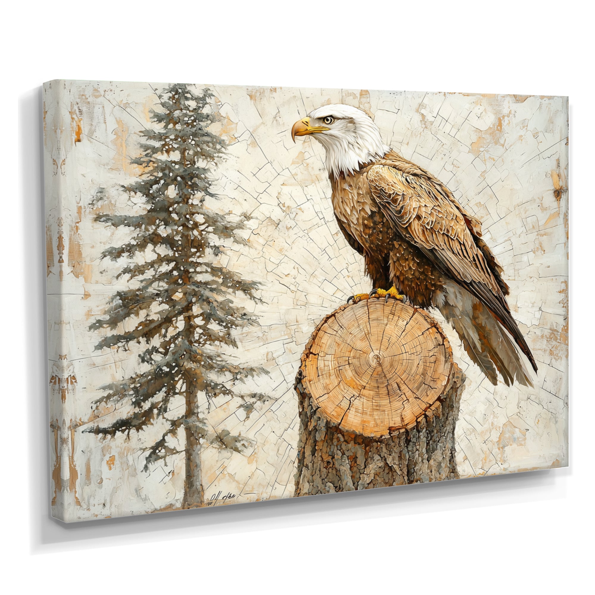 Eagle Spirit Of The Wind In Forest - Eagle Canvas Wall Art