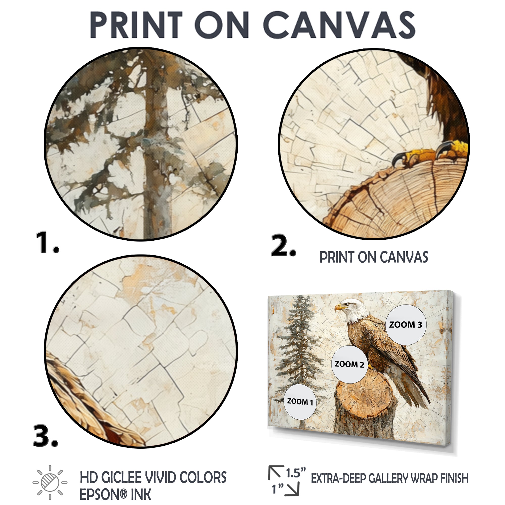 Eagle Spirit Of The Wind In Forest - Eagle Canvas Wall Art