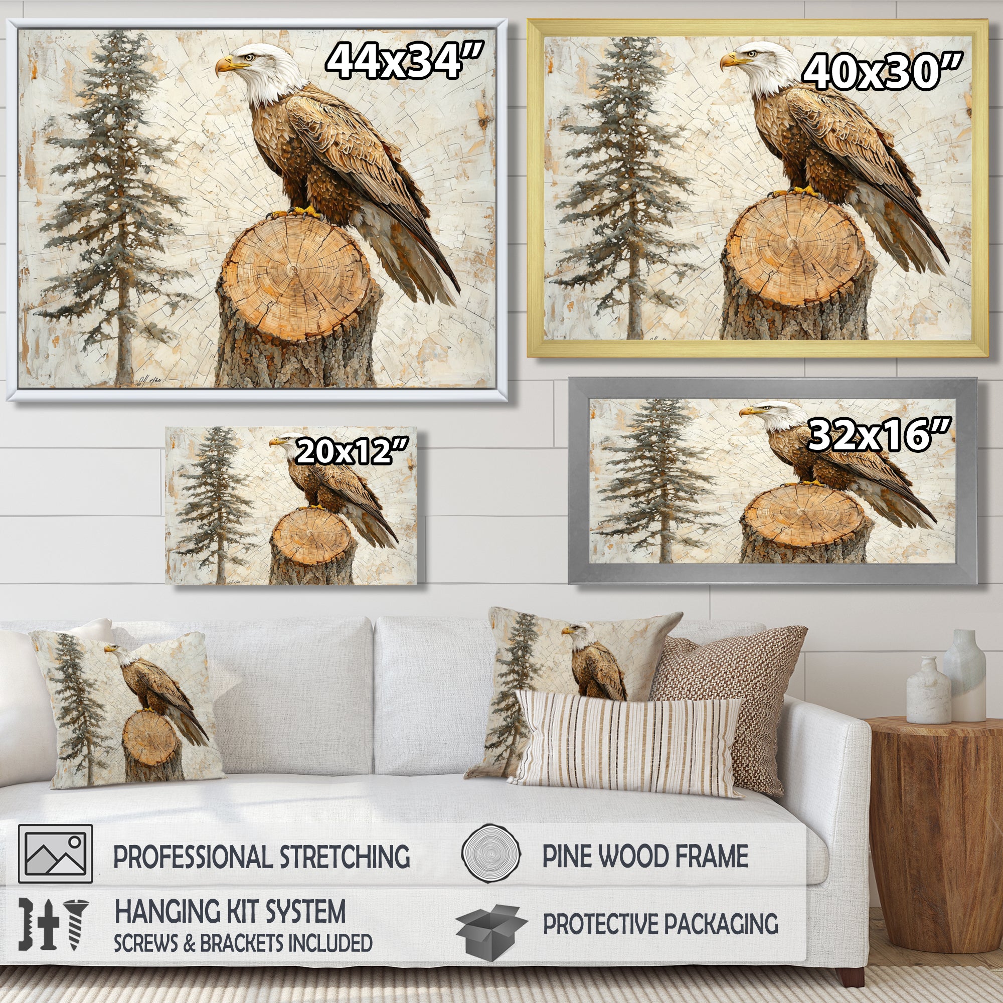 Eagle Spirit Of The Wind In Forest - Eagle Canvas Wall Art