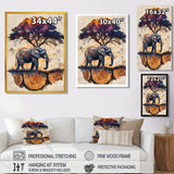 Elephant Under The Baobab Tree - Elephant Wall Art Prints