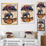 Elephant Under The Baobab Tree - Elephant Wall Art Prints