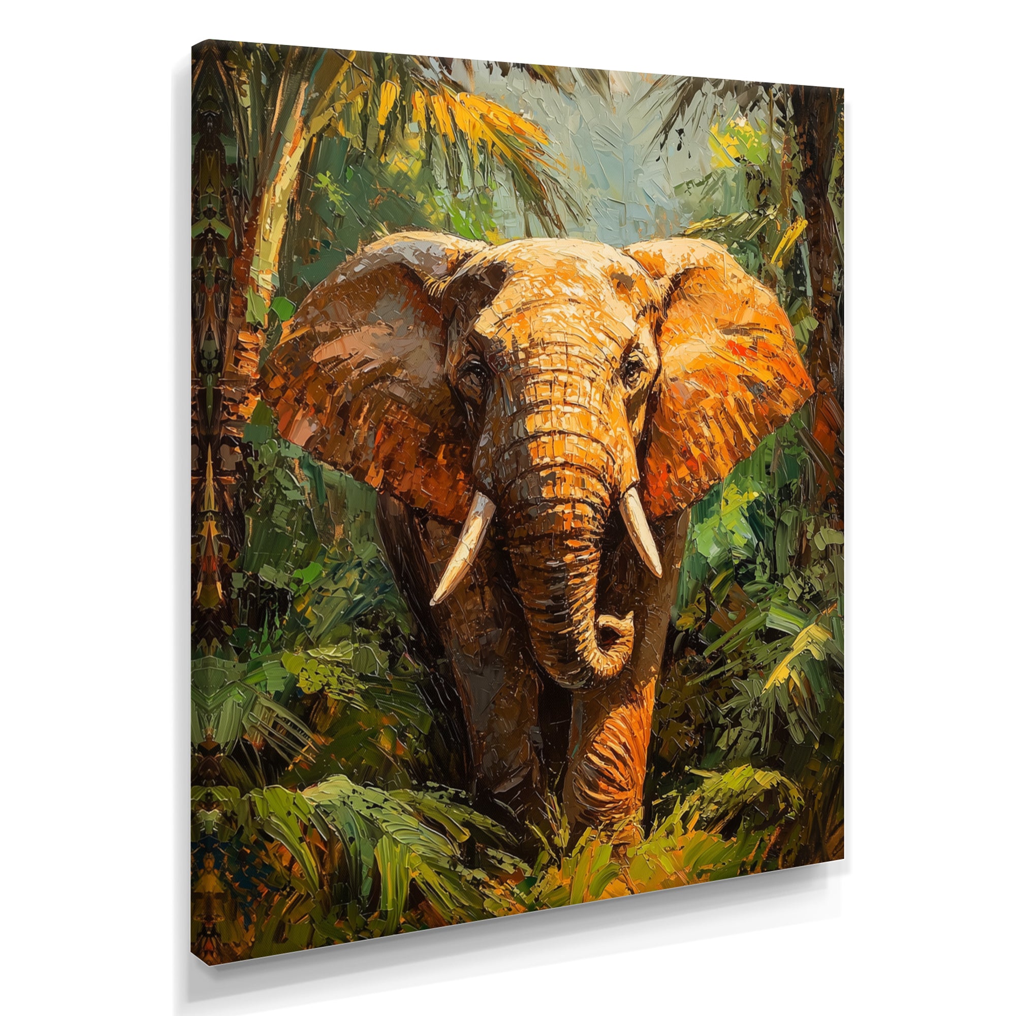 Elephant In The Tropical Rainforest - Elephant Wall Decor