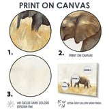 Elephant With Her Baby In African - Elephant Wall Art Prints