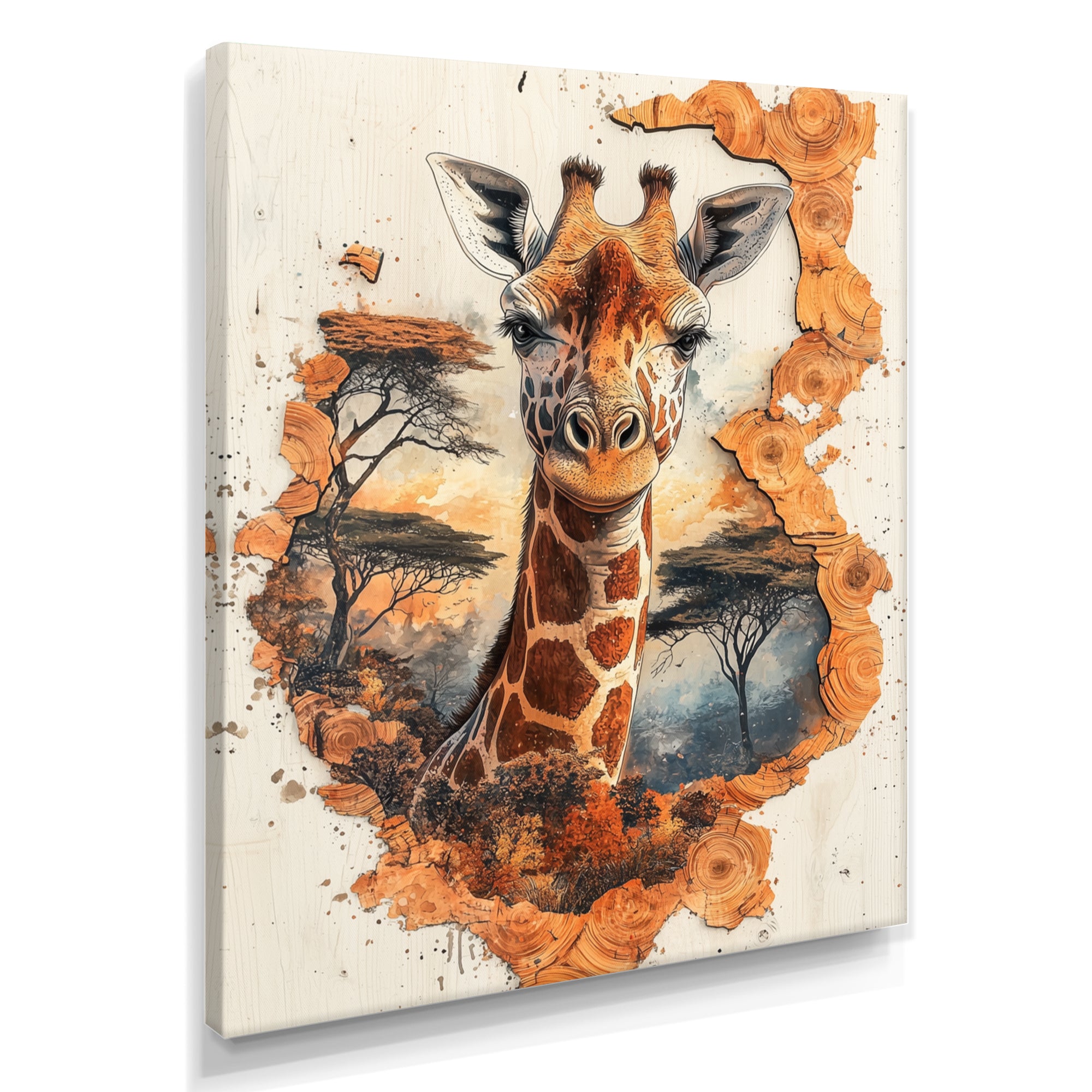 Giraffe Gentle Giant Of Africa - Giraffe Large Canvas Wall Art
