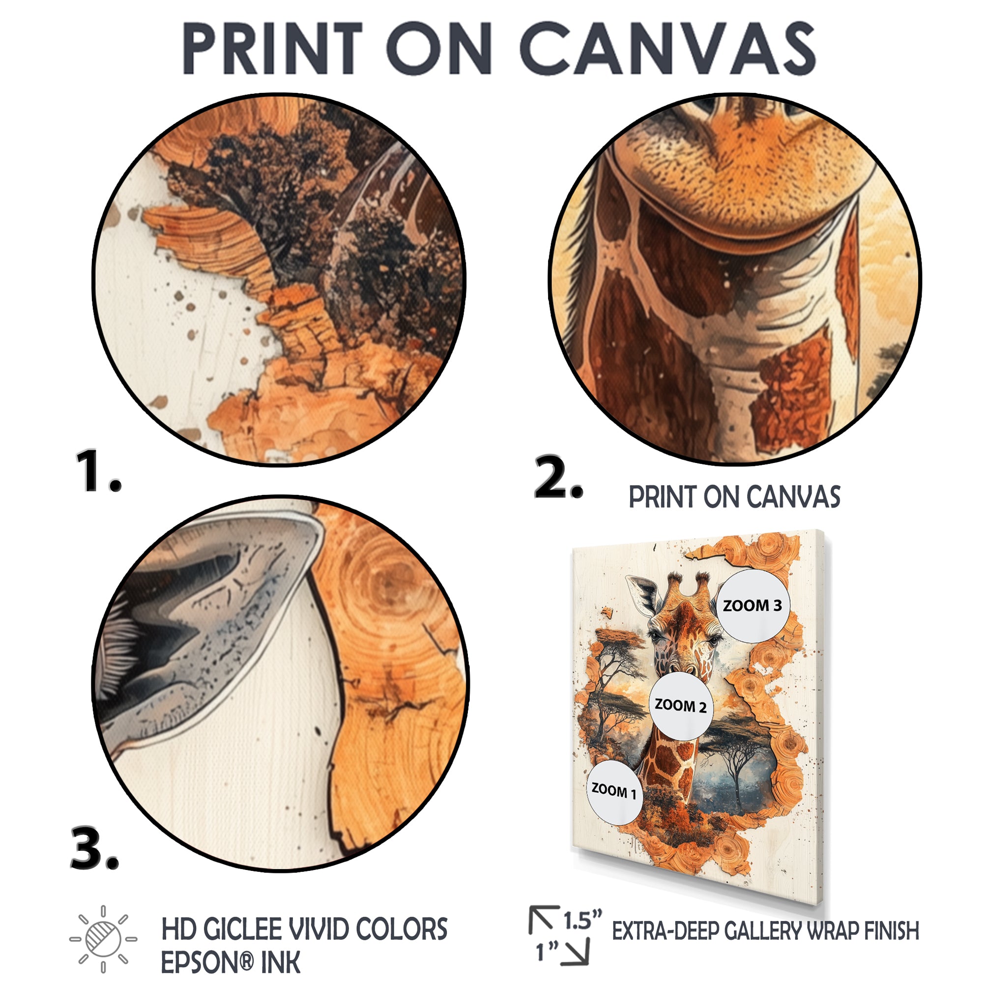 Giraffe Gentle Giant Of Africa - Giraffe Large Canvas Wall Art