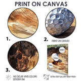 Abstract Golf Ball At The Wooden Slide - Golf Canvas Wall Art