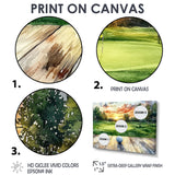 Golf Practice On A Top Of Wooden Slide - Golf Canvas Wall Art