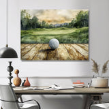 Greens And Dreams Golf Practice Landscape I - Golf Canvas Wall Art