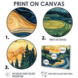 Abstract Golf Course Champions Horizon
 I - Golf Canvas Wall Art