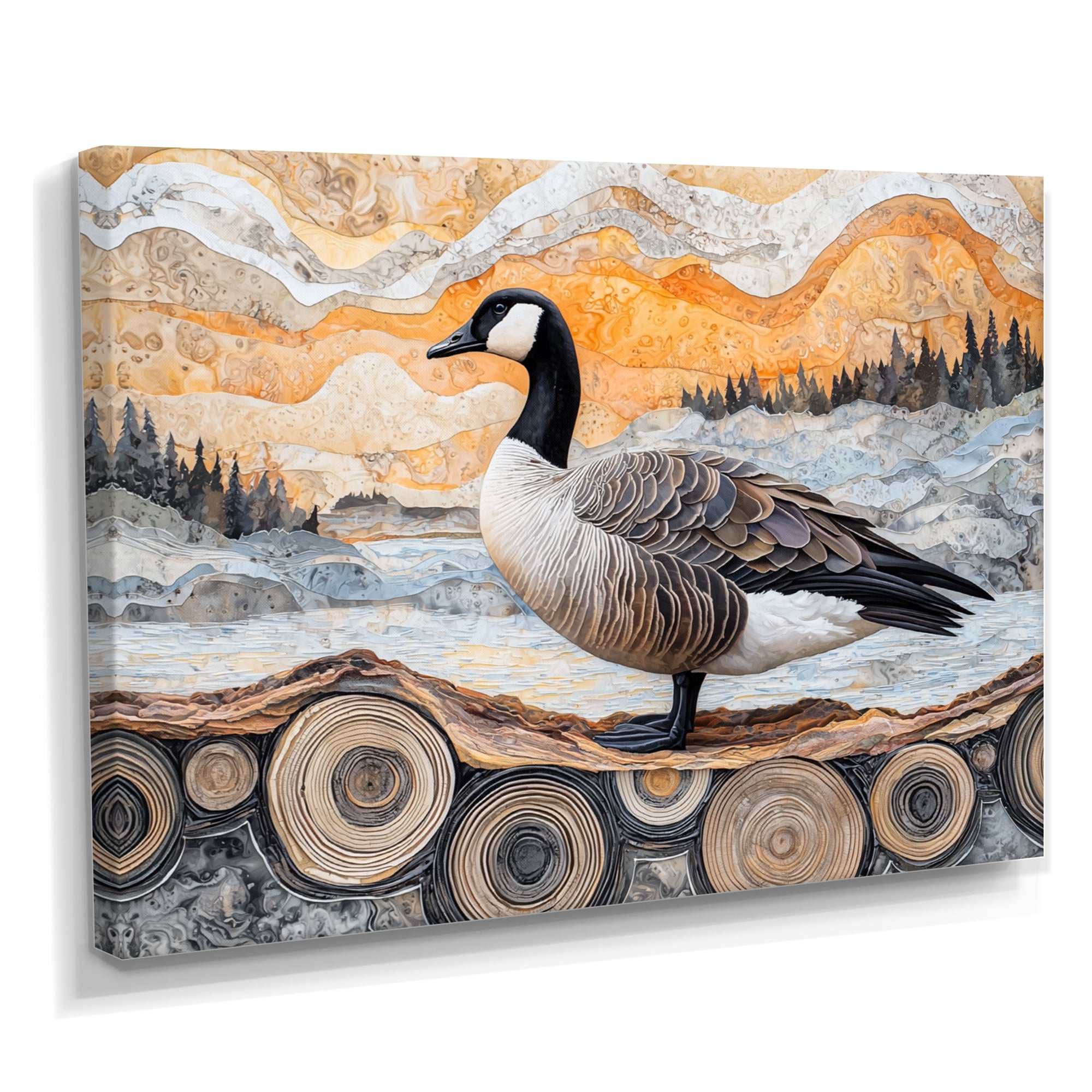 Winter Canadian Dream Of The Goose - Goose Wall Art Prints