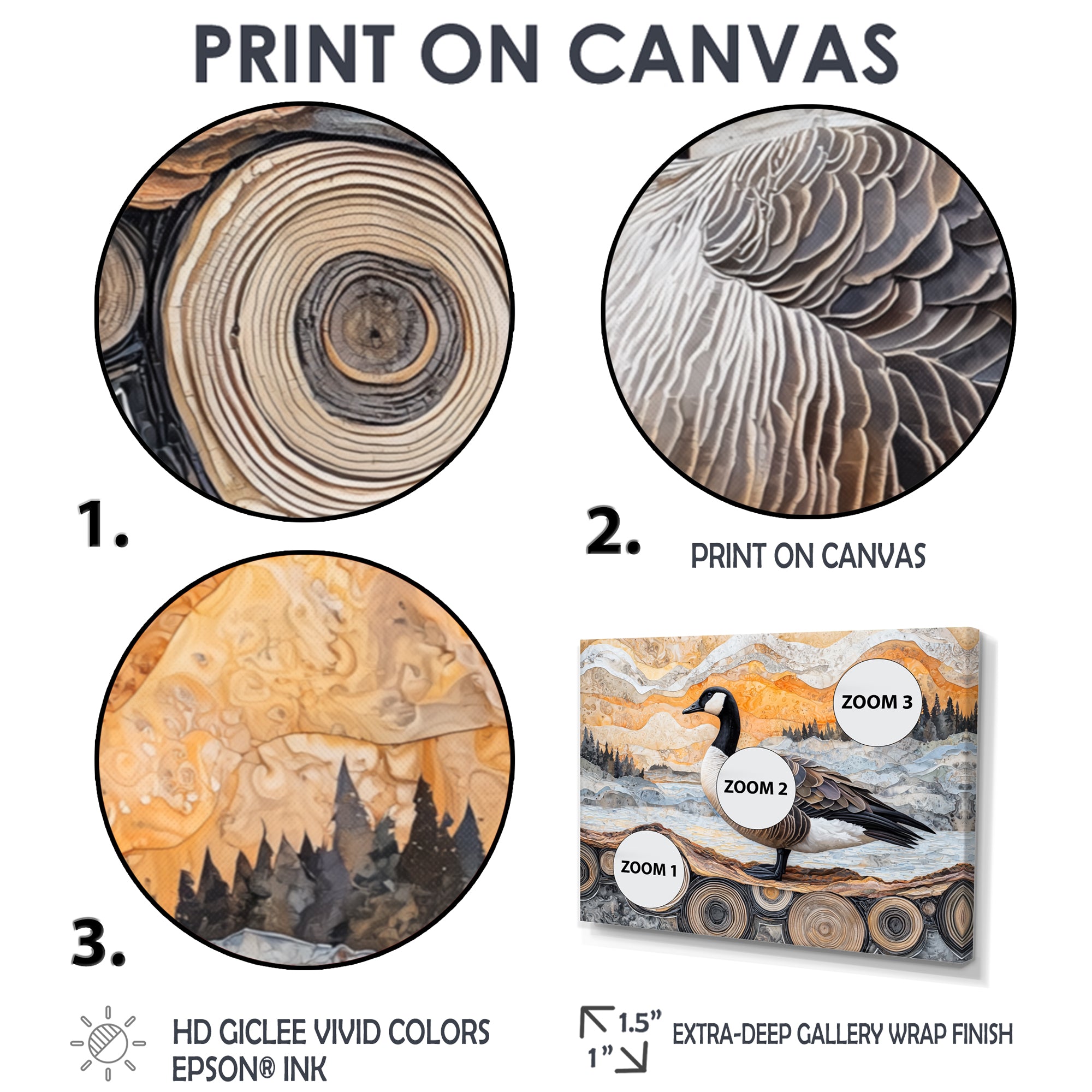 Winter Canadian Dream Of The Goose - Goose Wall Art Prints