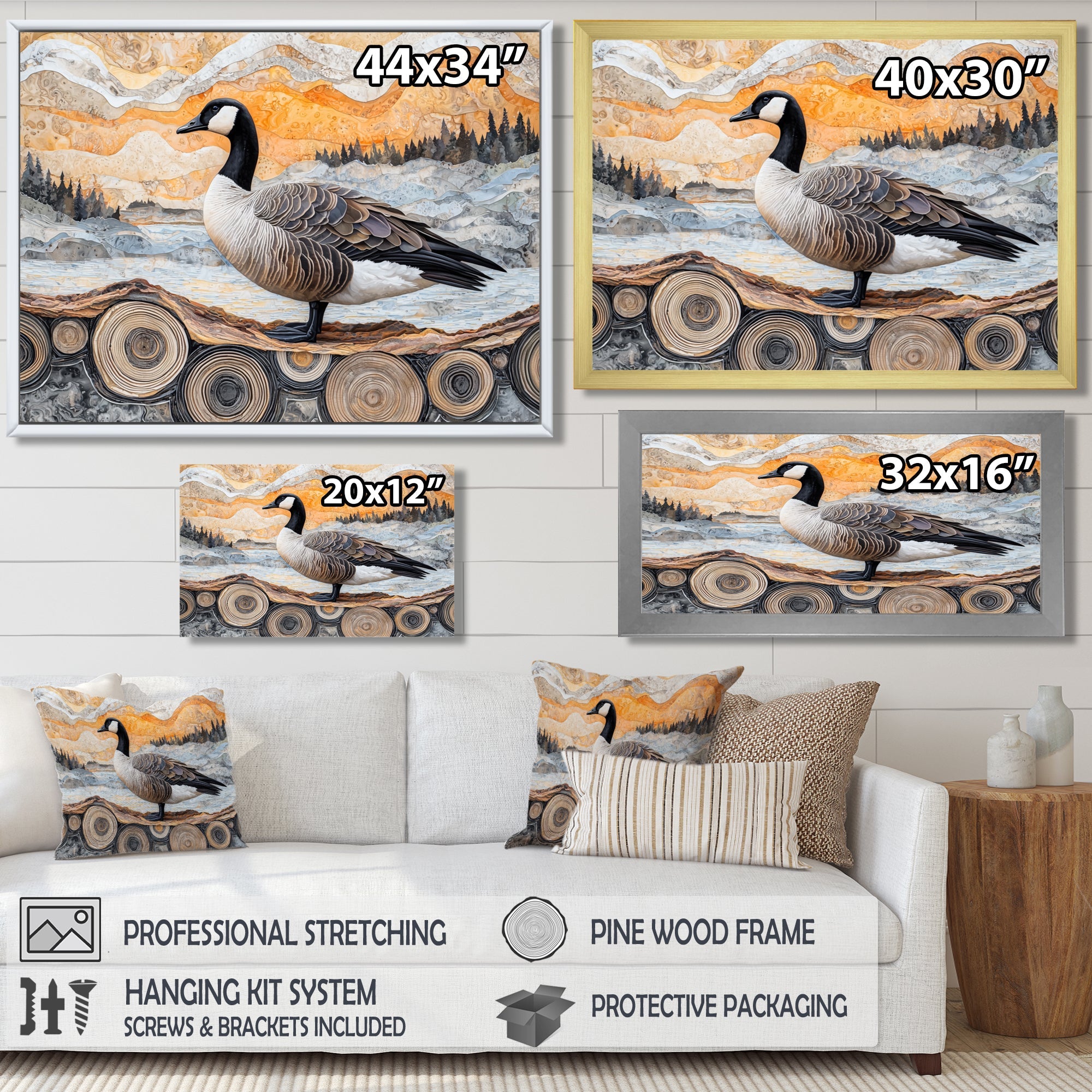 Winter Canadian Dream Of The Goose - Goose Wall Art Prints